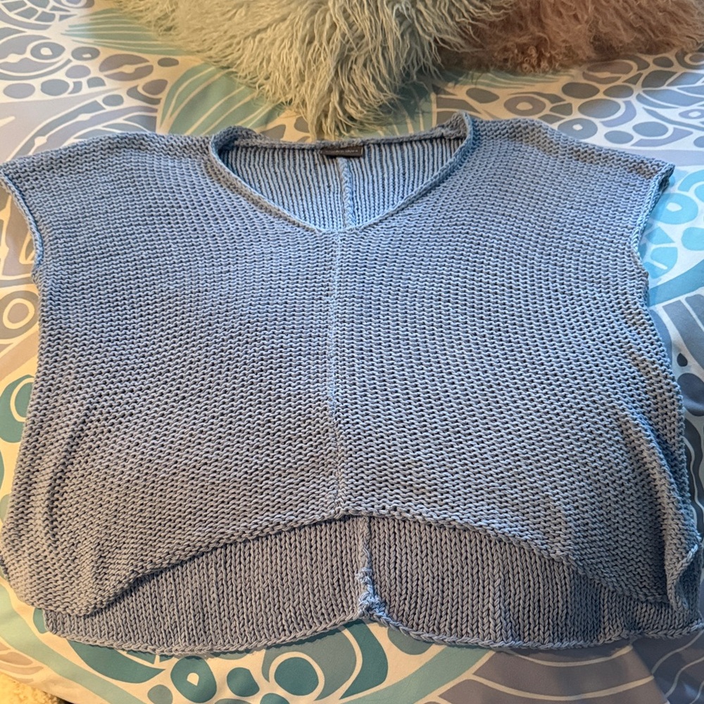 Wooden Ships Blue V-Neck Sweater